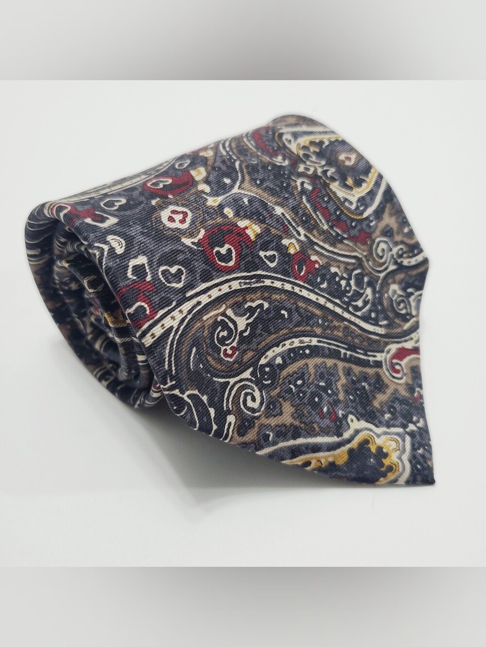Preswick & Moore Men's Silk Neck Tie Multicolor Abstract Pattern 58x4"